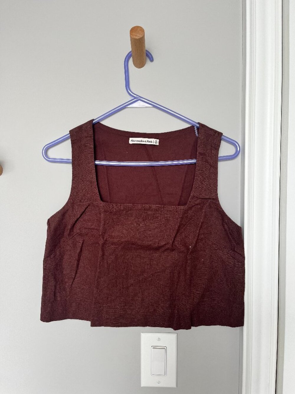 Abercrombie Linen Blend Square neck tank top